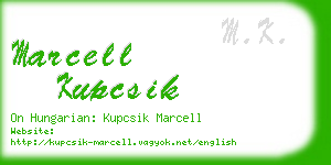 marcell kupcsik business card